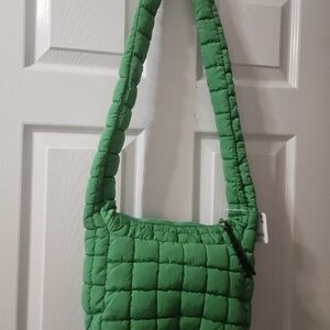 FP Movement by Free People Quilted Green Crossbody Bag